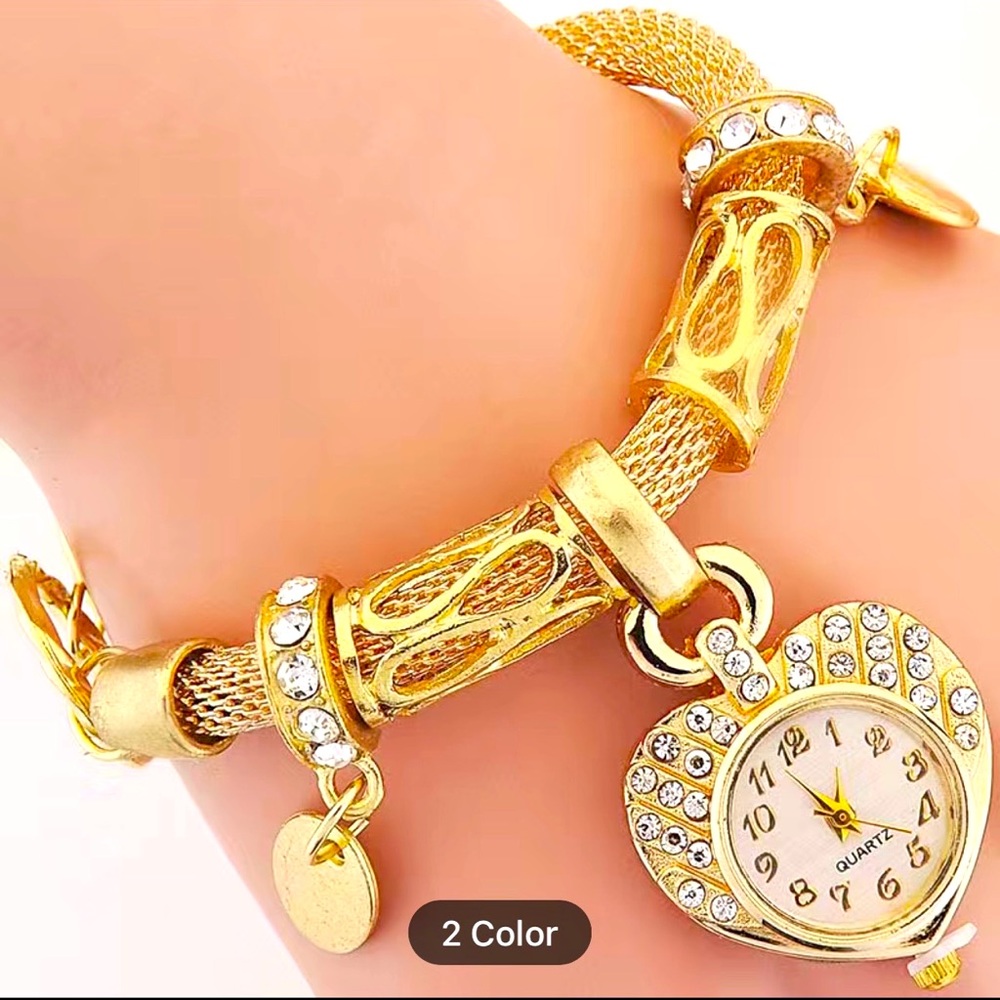 Rhinestone and Gold Arm Kandy
